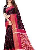 Black Ikkat Pattu Saree with blouse