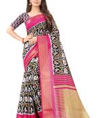 Black Ikkat Pattu Saree with blouse