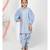 Balloon Sleeve Blue Patiyala Kurta Set for Girls