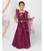 Fuchsia Embroidered Lehenga Choli for Girls