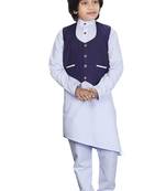 Everwillow Ethnic Wear Kurta Pyjama With Waist Coat Jacket For Kids And Boys