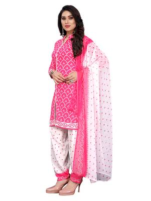 Pink bandhej crepe salwar 2