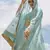 Enchanting Turquoise zarkan, gota, zari, and resham embroidered organza semi stitched wedding lehenga