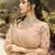 Mesmerizing Peach dori, zari, and resham embroidered organza semi stitched wedding lehenga