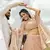 Mesmerizing Peach dori, zari, and resham embroidered organza semi stitched wedding lehenga