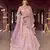 Catching Pink zarkan, gota, zari, and resham embroidered organza semi stitched wedding lehenga
