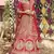 Charming Red zarkan, dori, and zari embroidered raw silk semi stitched wedding lehenga