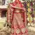 Charming Red zarkan, dori, and zari embroidered raw silk semi stitched wedding lehenga