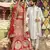 Charming Red zarkan, dori, and zari embroidered raw silk semi stitched wedding lehenga