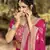 Colorful Pink beads, zari, and resham embroidered raw silk semi stitched wedding lehenga