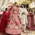 Charming Red zarkan, dori, and zari embroidered raw silk semi stitched wedding lehenga