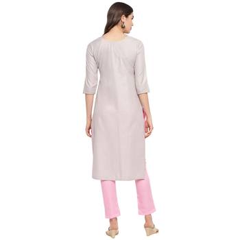 Purple embroidered cotton ethnic-kurtis 2