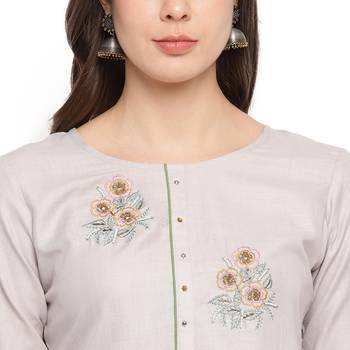 Purple embroidered cotton ethnic-kurtis 4