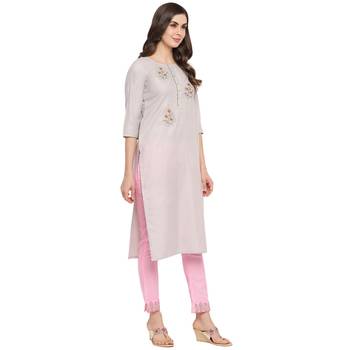 Purple embroidered cotton ethnic-kurtis 5