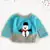 snow man applique full sleeves sweater