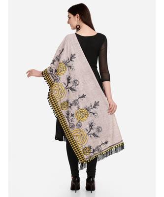 Chex Panel Rose Embroidered Festive Dupatta 3
