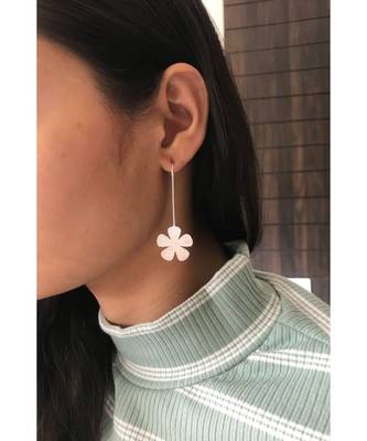 Mitali Jain Fleur Silver Minimal Flower Earrings 1
