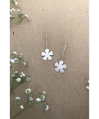 Mitali Jain Fleur Silver Minimal Flower Earrings 2