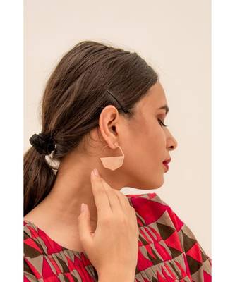 Mitali Jain Octa Rose Gold Geometric Hoops 1