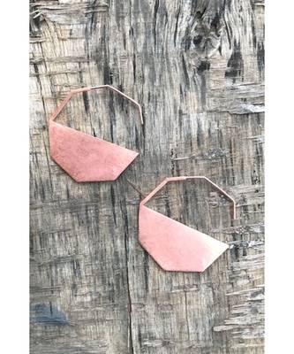 Mitali Jain Octa Rose Gold Geometric Hoops 3