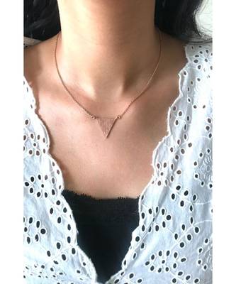 Mitali Jain Triangle Rose Gold Geometric Necklace 1
