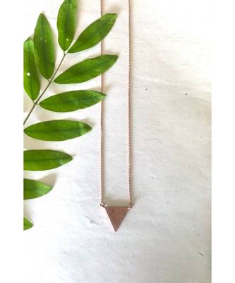 Mitali Jain Triangle Rose Gold Geometric Necklace 2