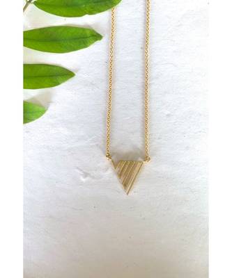 Mitali Jain Zig Zag Gold Geometric Necklace 2
