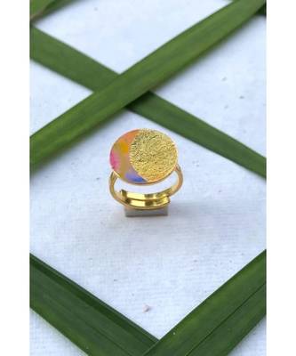 Mitali Jain Phase Gold Crecent Moon Enamel Ring 4