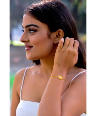 Mitali Jain Phase Gold Half Moon Enamel Bracelet 1