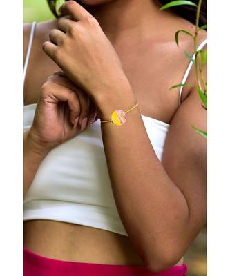 Mitali Jain Phase Gold Half Moon Enamel Bracelet 2