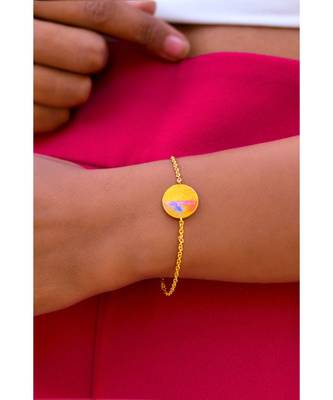 Mitali Jain Phase Gold Half Moon Enamel Bracelet 4