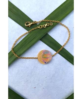 Mitali Jain Phase Gold Gibbous Moon Enamel Bracelet 3