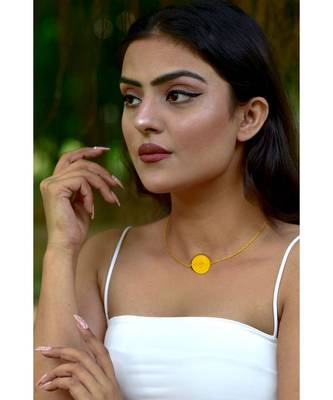 Mitali Jain Phase Gold New Moon Enamel Necklace 1