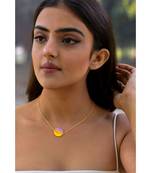 Mitali Jain Phase Gold Gibbous Moon Enamel Necklace