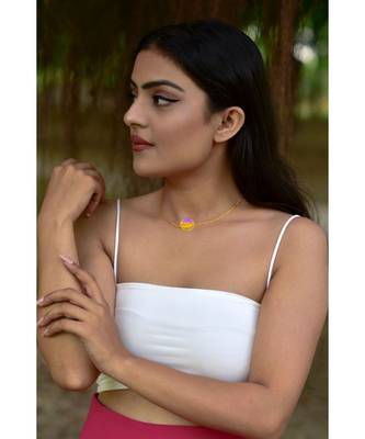 Mitali Jain Phase Gold Gibbous Moon Enamel Necklace 4