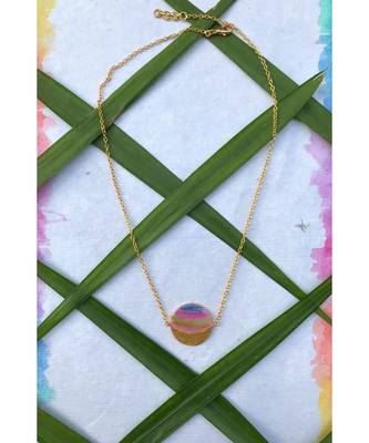 Mitali Jain Phase Gold Gibbous Moon Enamel Necklace 5