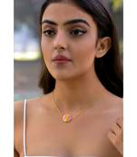 Mitali Jain Phase Gold Full Moon Enamel Necklace