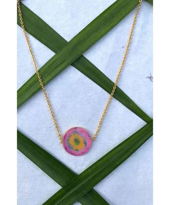 Mitali Jain Phase Gold Full Moon Enamel Necklace 5