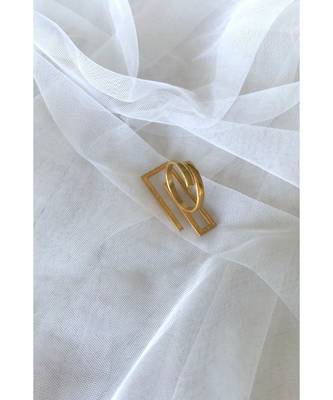 Mitali Jain G Gold Geometric Ring 4