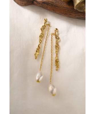 Mitali Jain Claudia Gold Vintage Dangle Earrings 4