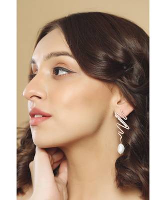 Mitali Jain Frida Rose Gold Statement Earrings 2