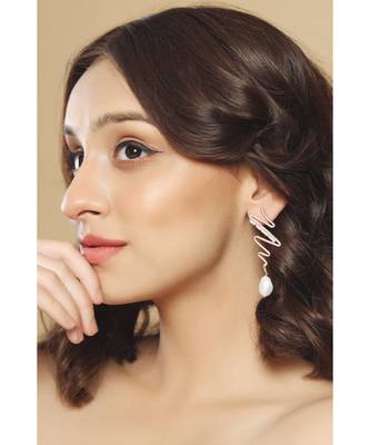 Mitali Jain Frida Rose Gold Statement Earrings 3