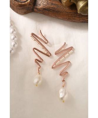 Mitali Jain Frida Rose Gold Statement Earrings 4