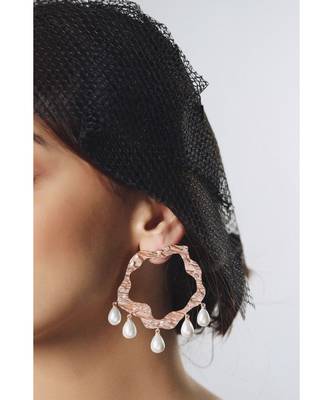 Mitali Jain Dianna Rose Gold Statement Earrings 3