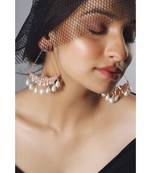 Mitali Jain Gayatri Rose Gold Statement Dangle Earrings