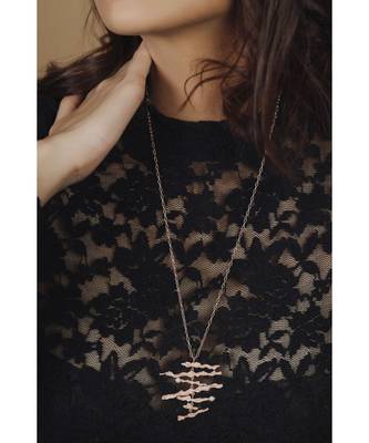 Mitali Jain Marianne Rose Gold Statement Necklace 1
