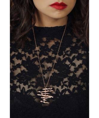 Mitali Jain Marianne Rose Gold Statement Necklace 2