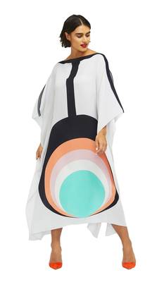 JSDC Women Casual Wear Calf Length Crepe Kaftan 1