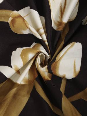 BROWN AND YELLOW FLORAL 20 TC Cotton  SINGLE Bedsheet with  Pillow Cover 4