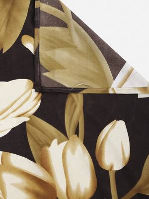 BROWN AND YELLOW FLORAL 20 TC Cotton  SINGLE Bedsheet with  Pillow Cover 5